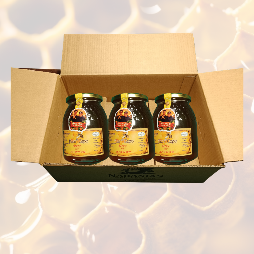 Miel de Azahar – Caja 3 kg (3 botes de 1 kg)